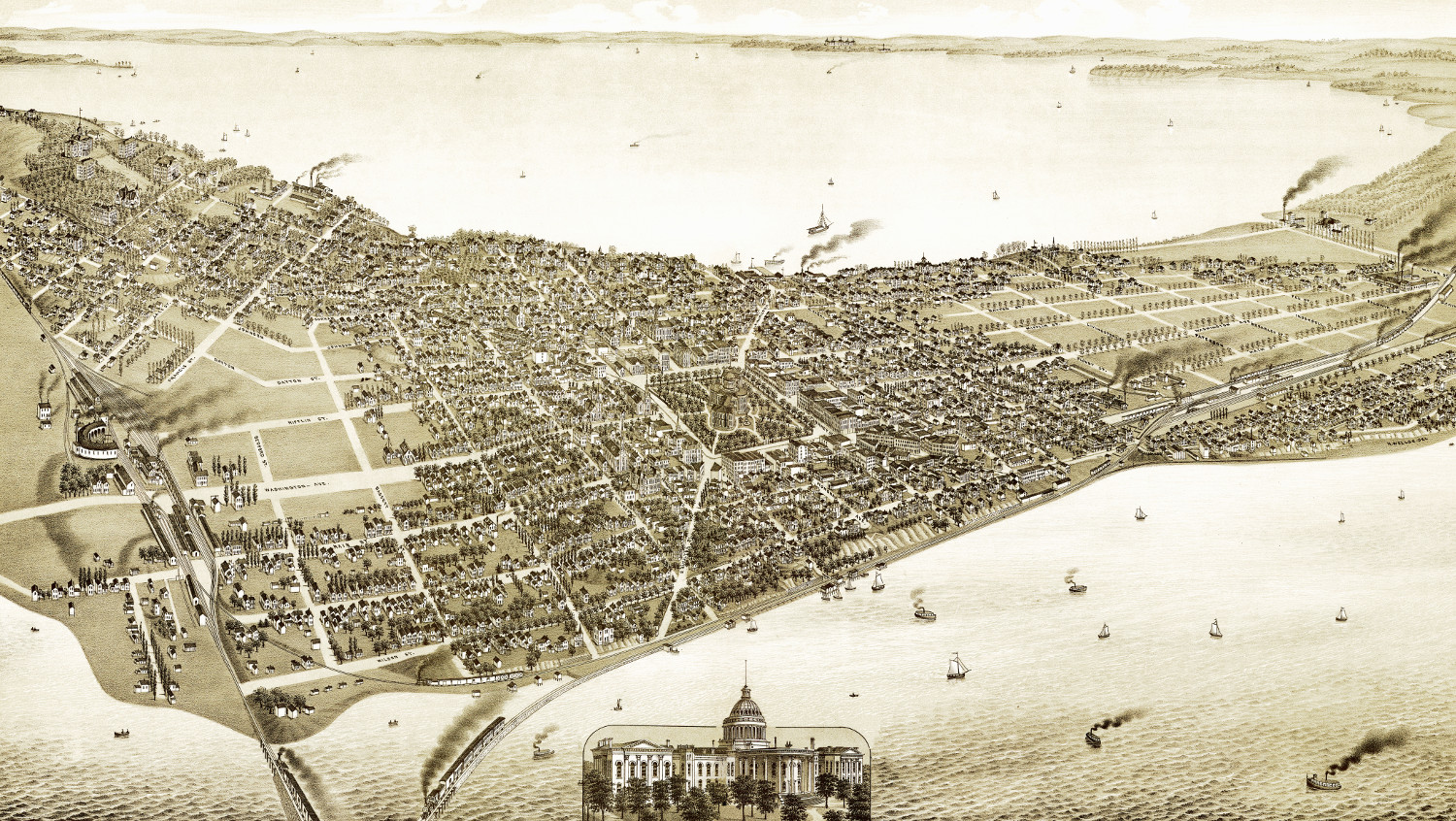 Amazing vintage map of Madison, Wisconsin in 1885 - KNOWOL