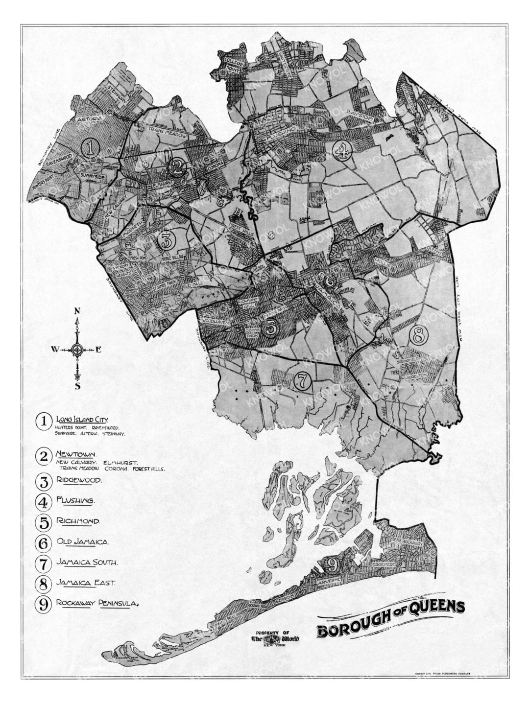 Queens NY Map 1918 SM 1080x1440 