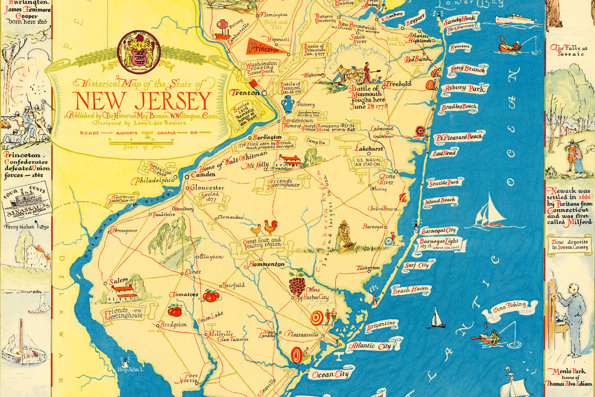 map of new jersey seashore