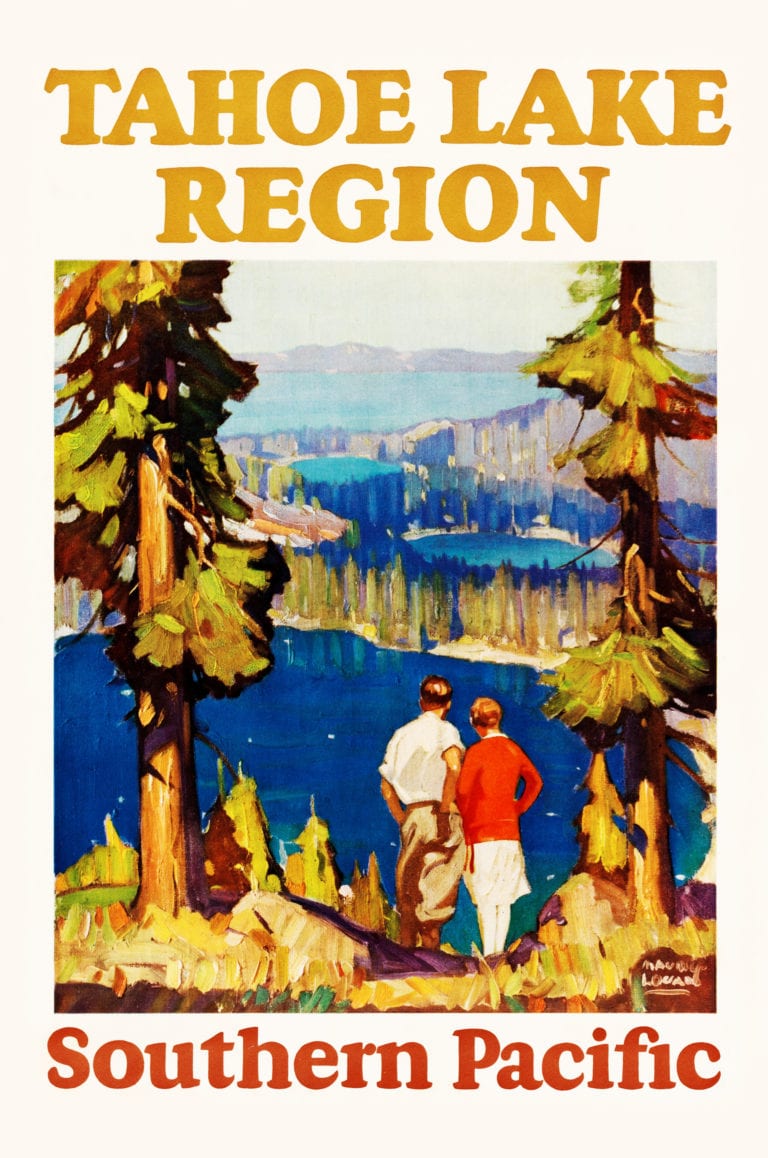 3 Lake Tahoe posters beautifully designed in the 1920's