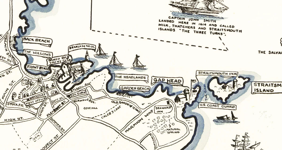 Map Of Rockport Massachusetts Beautiful map of Rockport, Massachusetts from 1940   KNOWOL