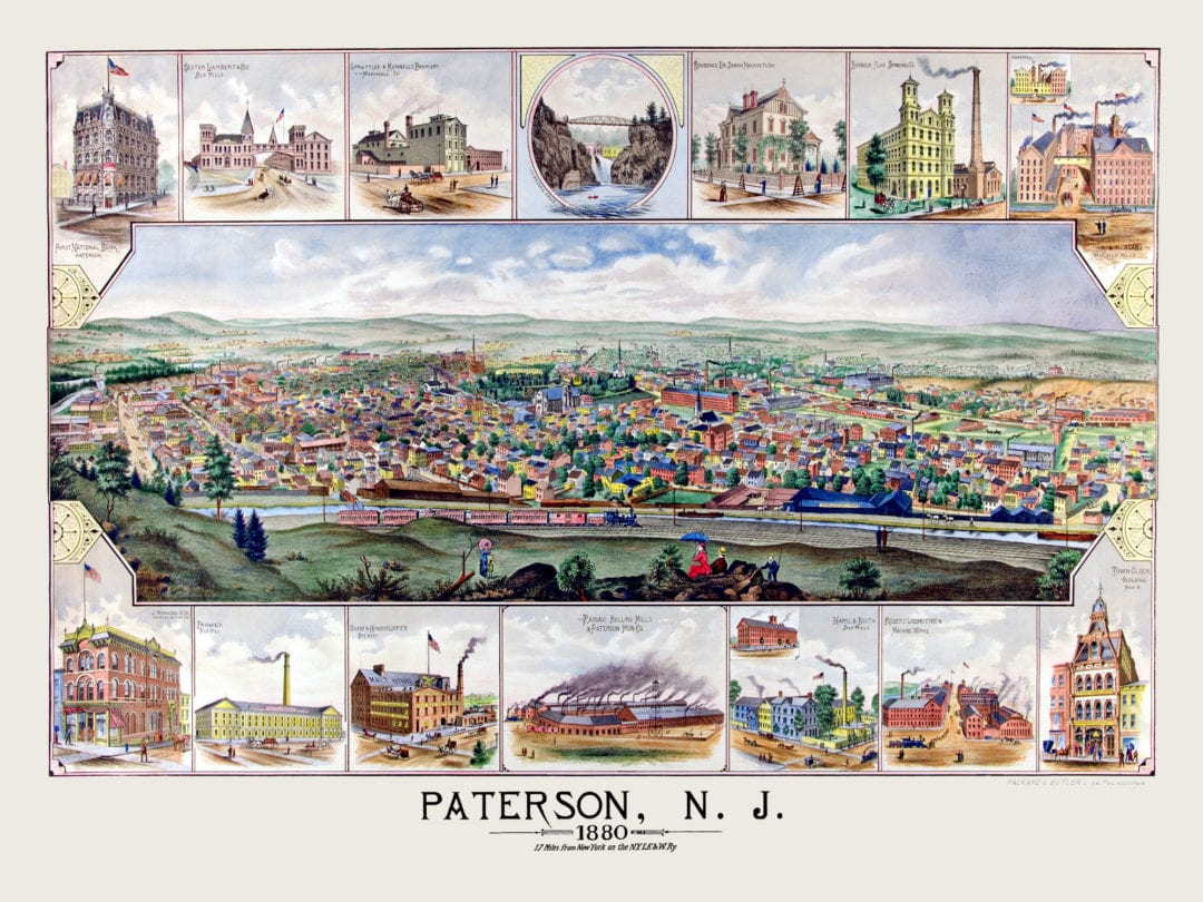Paterson New Jersey In 1880 Restored Image Shows Prosperous Paterson Knowol 2508