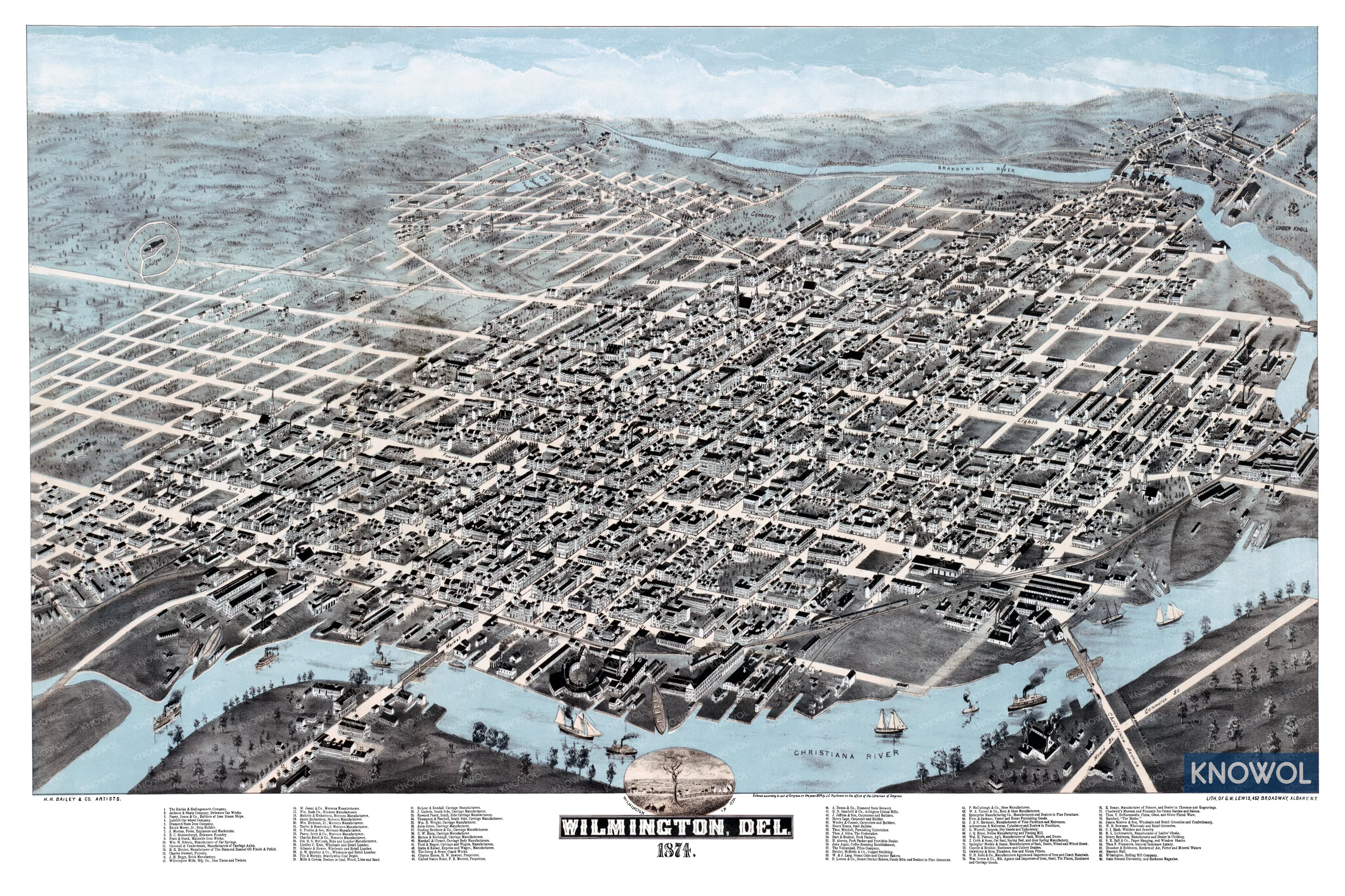 map of wilmington de Beautifully Restored Map Of Wilmington Delaware From 1874 Knowol map of wilmington de